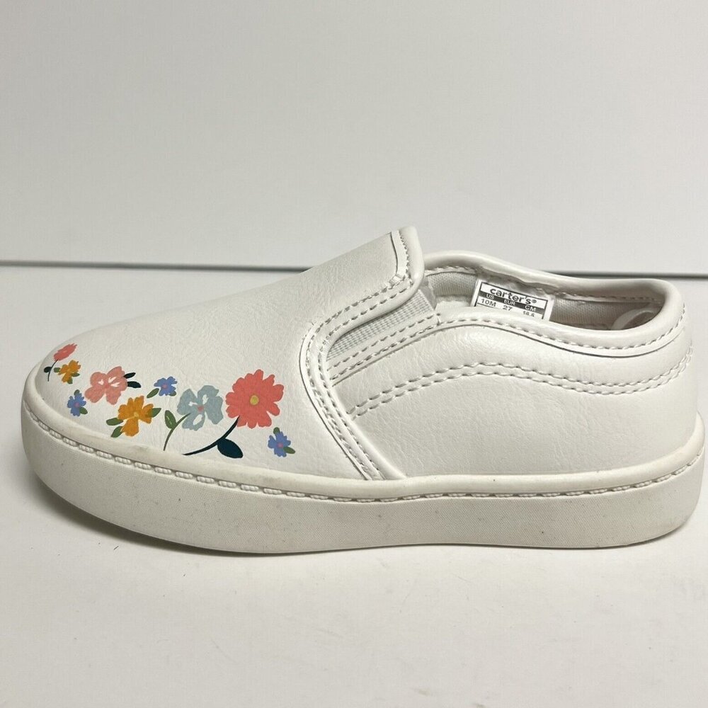 Carters' Little Kids' Nettie Slip On Shoes White, Girls' Size 10 M
